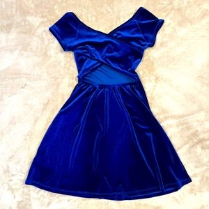 Garage Velvet Cut-out Back Dress